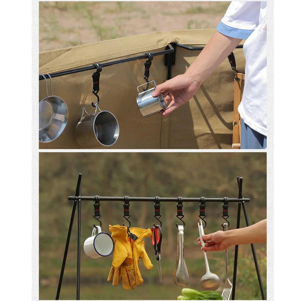 5 10 Stück S-förmige bewegliche Organizer Haken für Camping und Outdoor