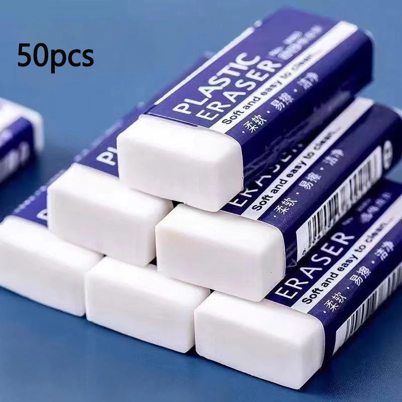 Weiße PVC-Radiergummis 10 Stück für Schüler Kunst Skizzieren Büro