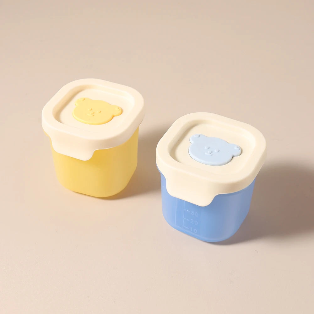 Kleine Lebensmittelbox für Babys mit Deckel, gedämpfte Kuchen- und Eiswürfelform