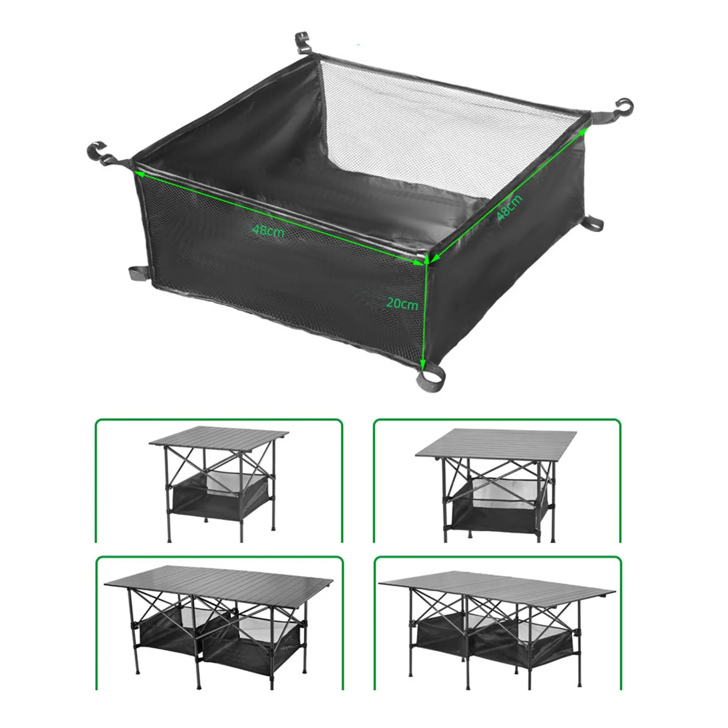 Camping Tisch Hängendes Netztasche Organizer für Outdoor Picknick Kochen