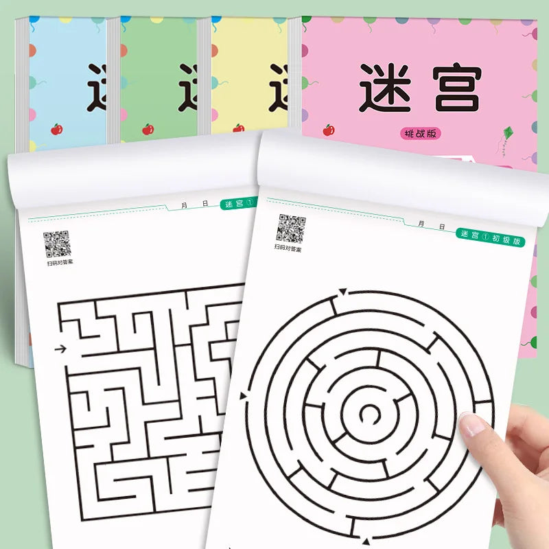 Spielerisch Lernen: Kinder Labyrinth Spielbuch für Konzentration - Köpfchen, 3–12 Jahre