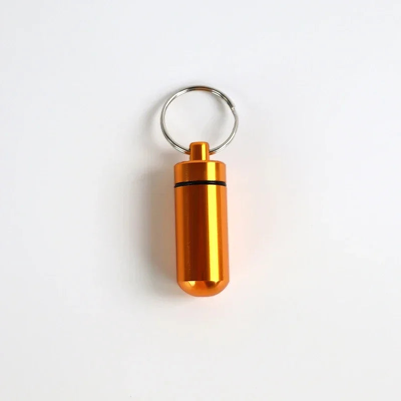 Wasserdichte Mini-Pillendose aus Aluminium kompakt und tragbar
