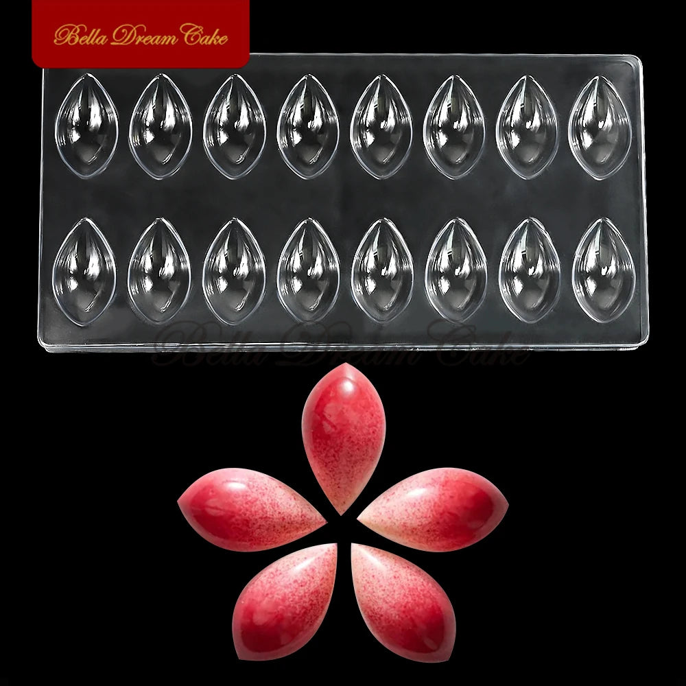 16 Löcher Lotus Wassertropfen Form aus lebensmittelechtem PET für Desserts