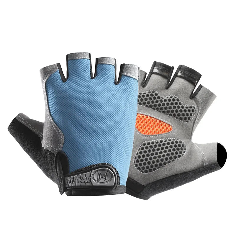 Atmungsaktive Anti-Rutsch Fitness- - Fahrradhandschuhe Halb Finger, 8 Farben