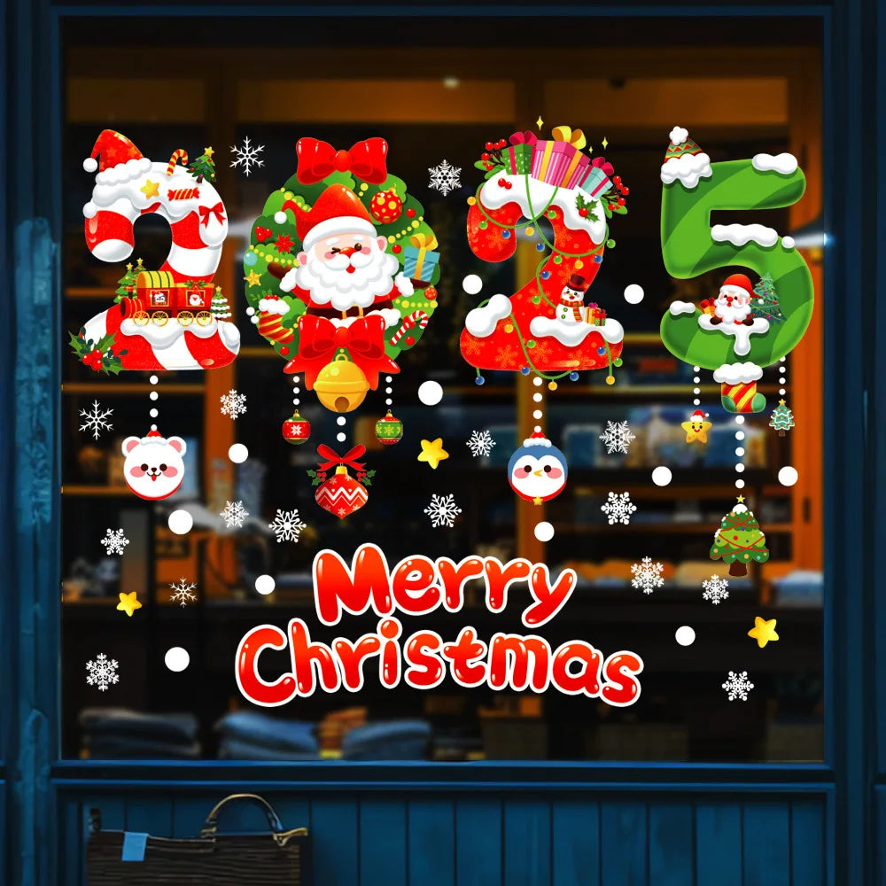 113 Statische Fensteraufkleber Weihnachtsschneeflocken für Partydeko