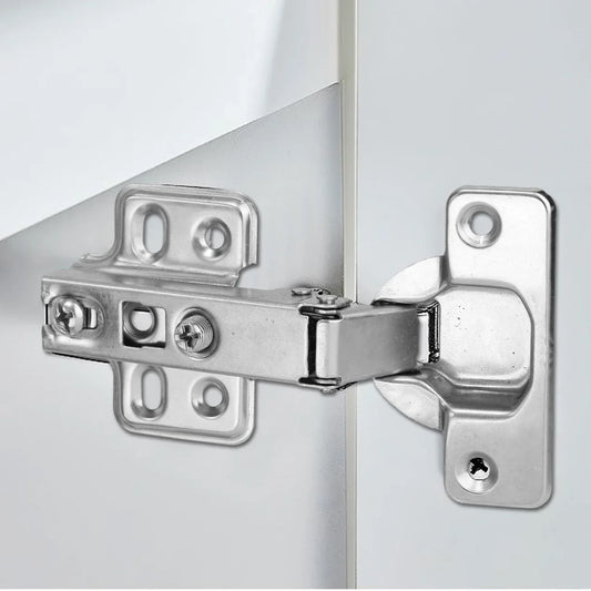 Edelstahl Möbelscharniere mit Dämpfung für sanftes Schließen 10er Set