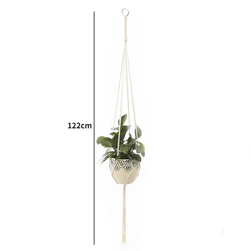 Handgefertigte Makramee Hängekörbe für Gartenpflanzen und Balkon