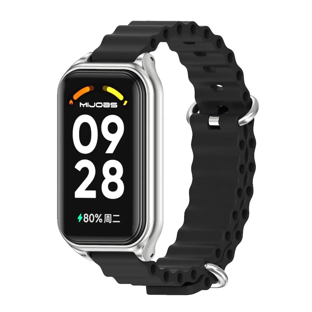 Silikon Armband Ersatz für Smart Band 8 9 mit Einstellbarer Länge