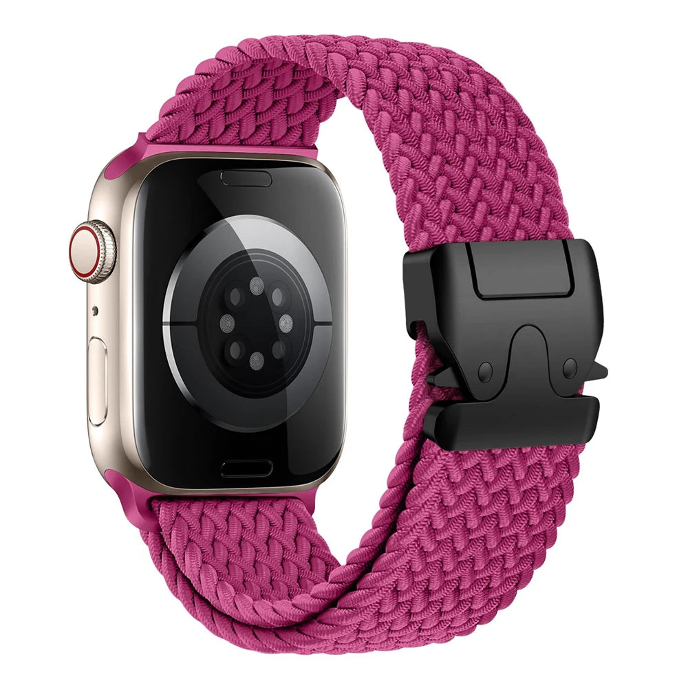 Geflochtenes Nylon Uhrenarmband Sport Ersatz für 41-49 mm Smartwatch