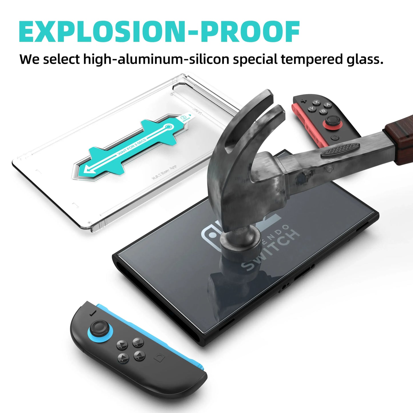 Switch 2 Displayschutzfolie aus gehärtetem Glas mit perfekter Ausrichtung