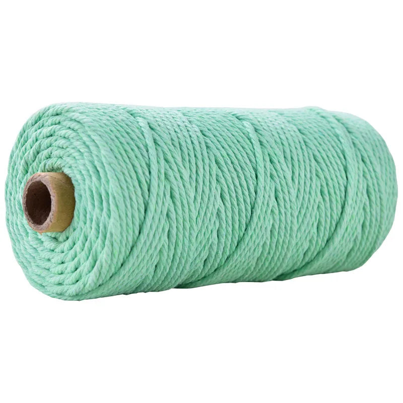 100 m Rolle bunte 3 mm Baumwollschnur für DIY und Dekoration