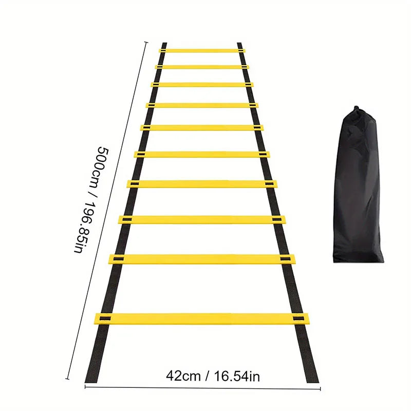 Agility-Leiter aus robustem Nylonseil – Flexibles Training in leuchtendem Gelb