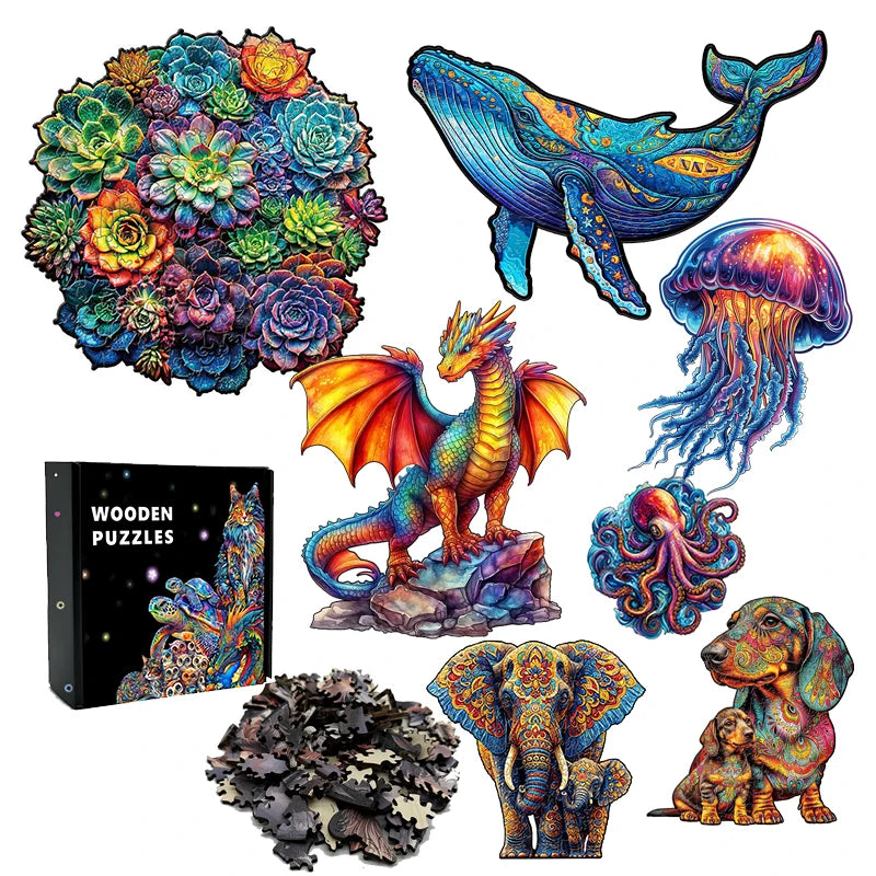 Tierisches Holz 3D Puzzle Pädagogisches Lernspiel für Geist