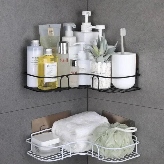 Eisen Wandregal für Bad - Küche – Eckablage mit Wasserablauf Design