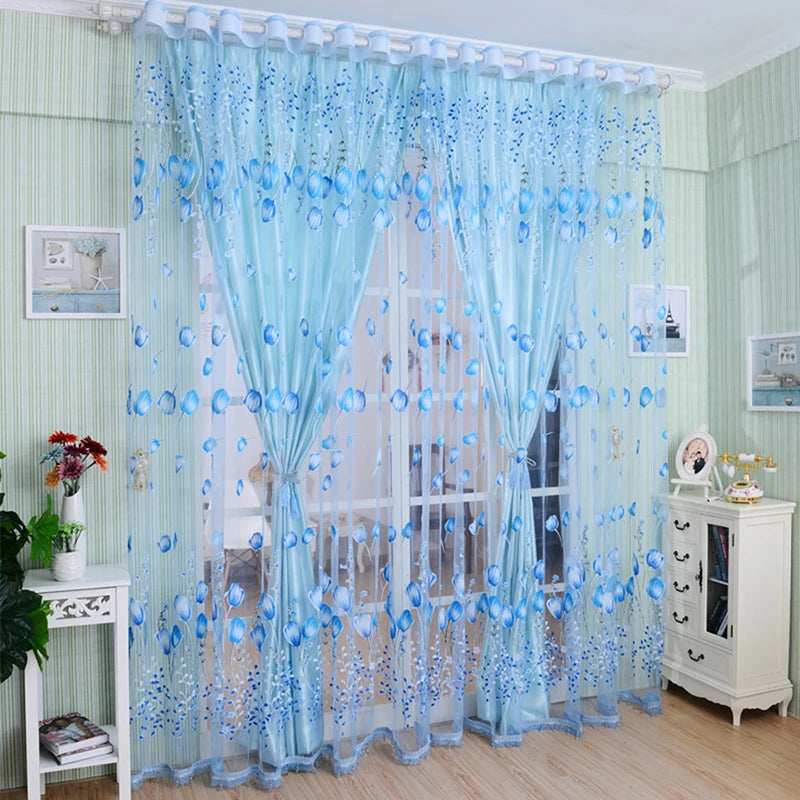 Moderne Tüllvorhänge für Kinderzimmer und Wohnzimmer - Lila