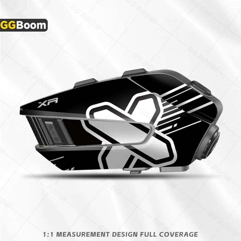 Wasserdichte Aufkleber für Motorradhelm Bunte Bluetooth Dekoration