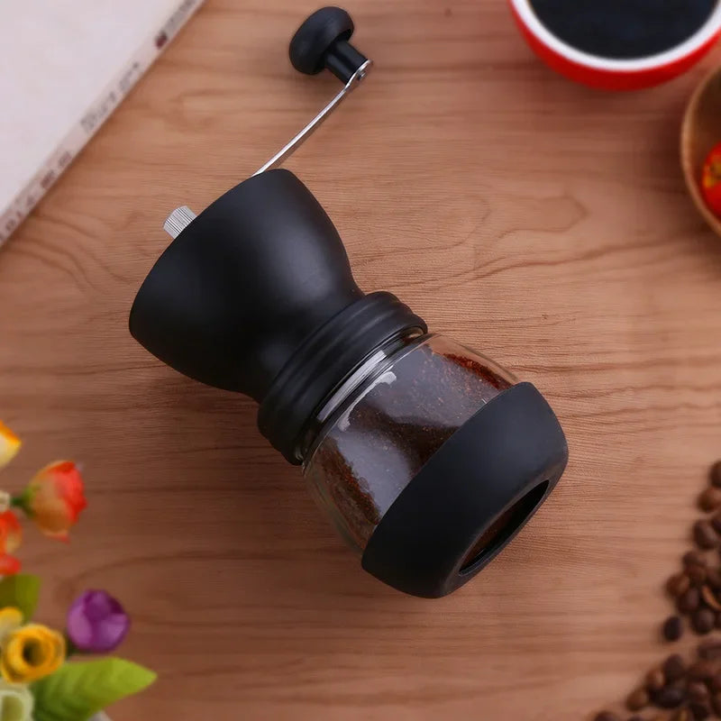 Tragbare manuelle Kaffeemühle mit verstellbarer Keramikmahlfunktion