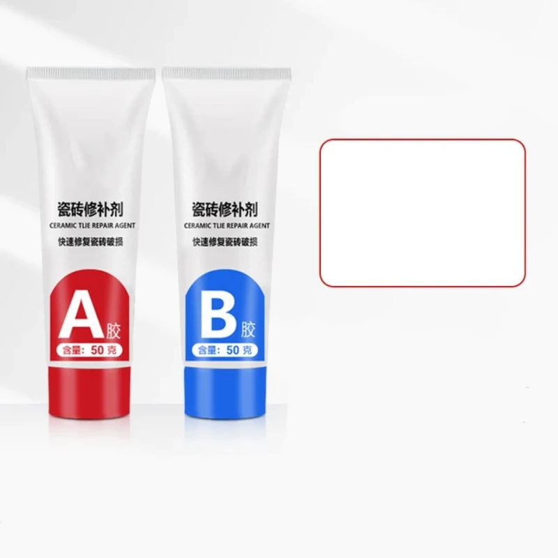 Fliesenreparaturmittel Set Paste für Keramik Porzellan Marmor Risse Schäden