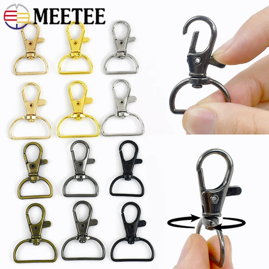 Metall Karabinerhaken Schwenkbar 20 25mm für Taschen Gurte DIY Zubehör