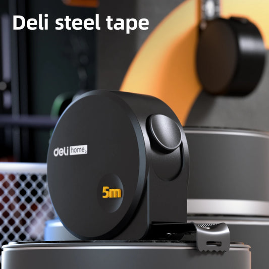 5m Maßband Stahl schwarz Holzverarbeitung tragbares Messwerkzeug