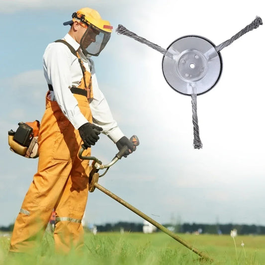 Stahldraht Unkrautbürste Ersatzkopf mit 3t und 6t für Rasen und Gehwege