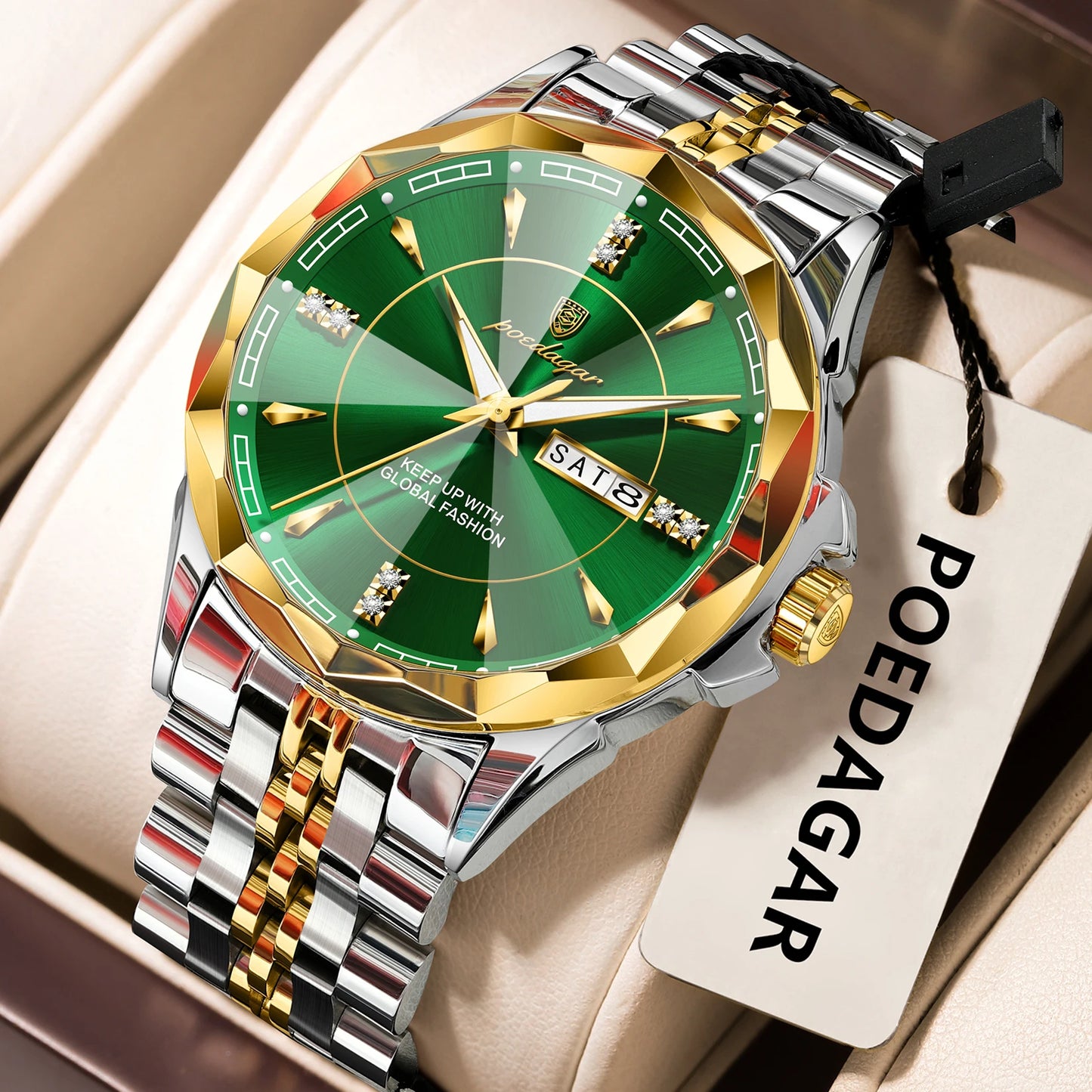 Luxus Herren Quarzuhr Wasserdicht Edelstahl Business Armbanduhr