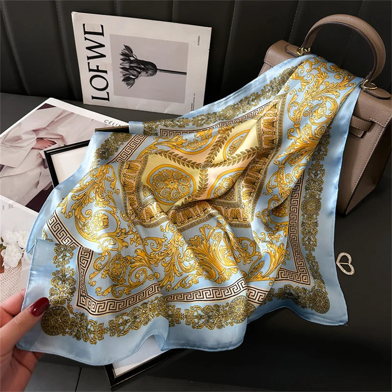 Vielseitiger 70x70 cm Damen Schal aus seidigem Polyester – stilvoll - leicht