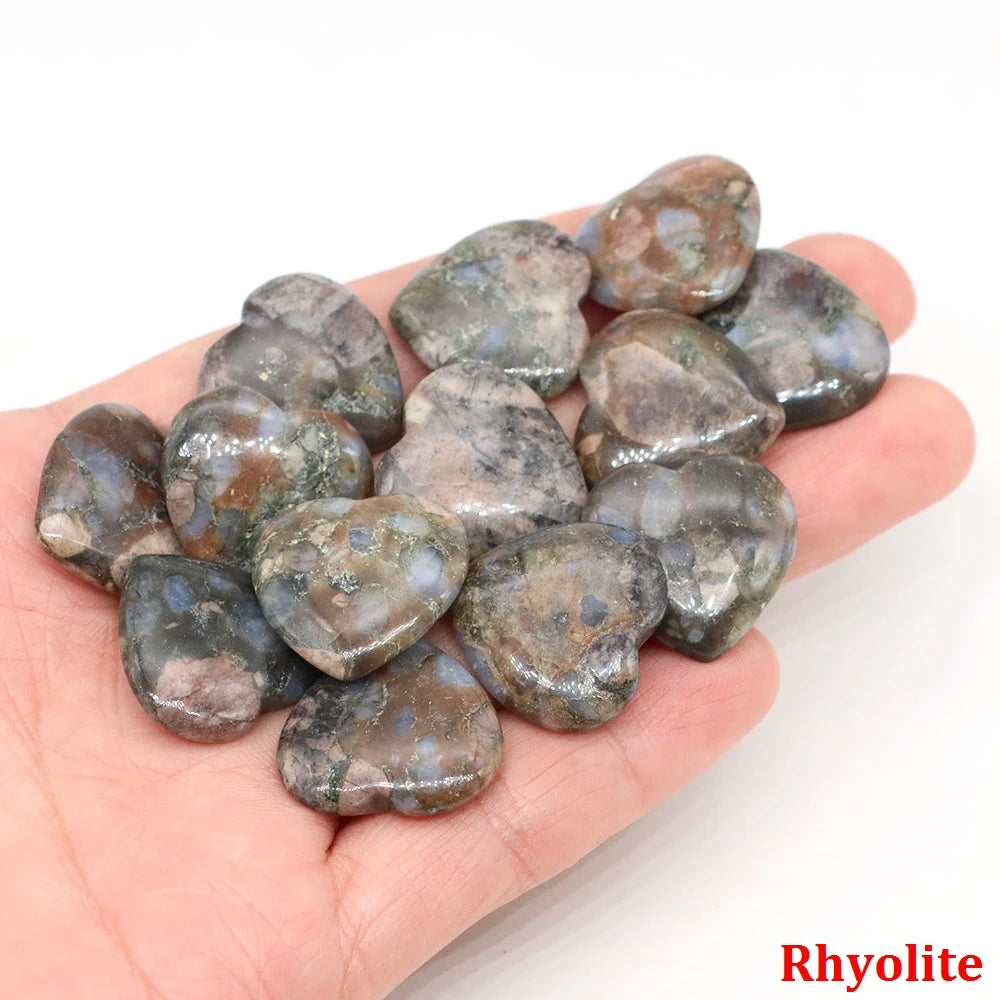 Natürliche Kristall Herzsteine 20mm für Meditation Heimdeko DIY