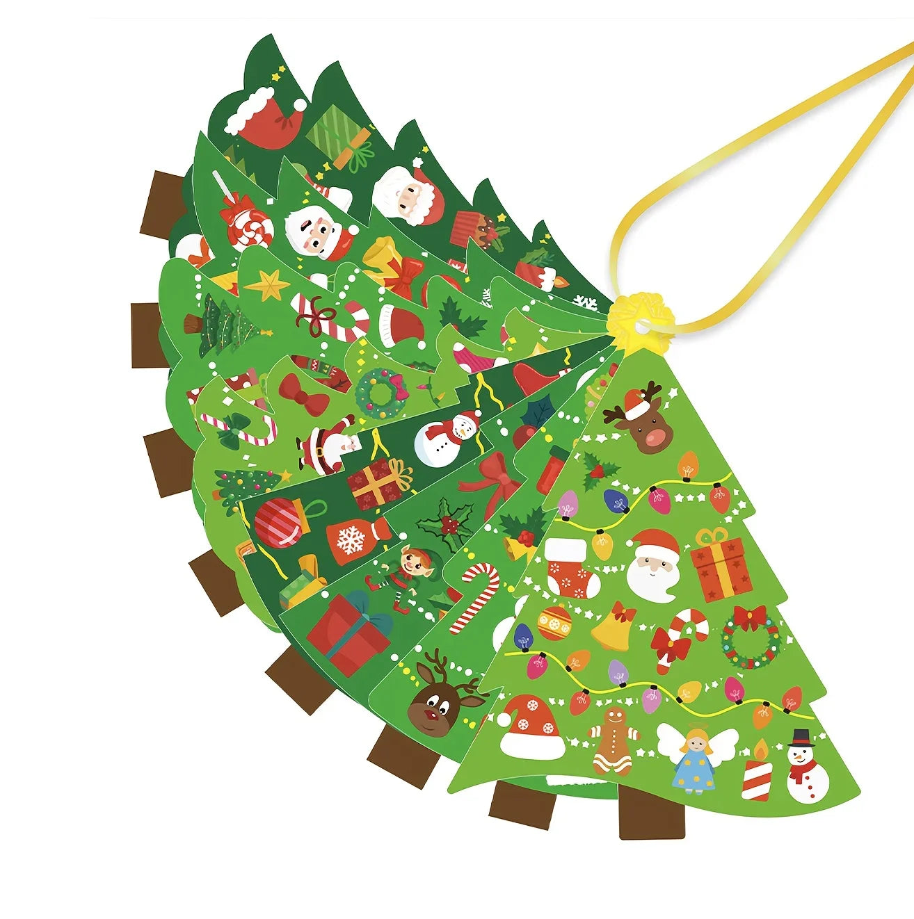 24 Sets Weihnachtsbaum-Bastelset für individuelle Grußkarten