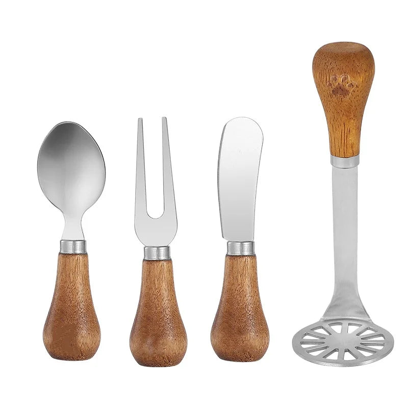 Robuster Edelstahl Kartoffelstampfer mit Holzgriff – Multifunktionaler Küchenhelfer