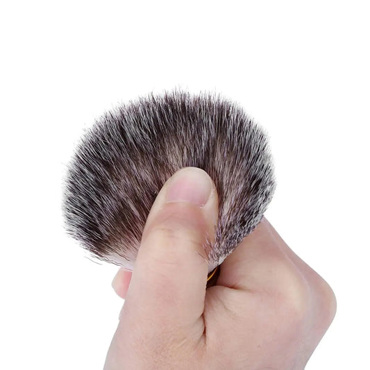 Rasierpinsel Set für Herren mit Holzgriff Edelstahl Ständer und ABS Rasierschale