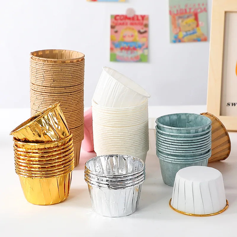 50 Mini Muffin Tassen Papier – 50er Set, vielseitig - umweltfreundlich gestalten