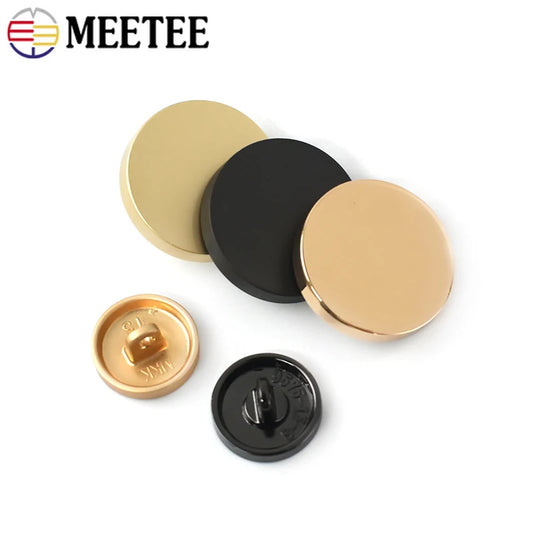 10 Stück flache runde Metallknöpfe 10-28 mm für Kleidung und DIY - Yabubest - Home & More