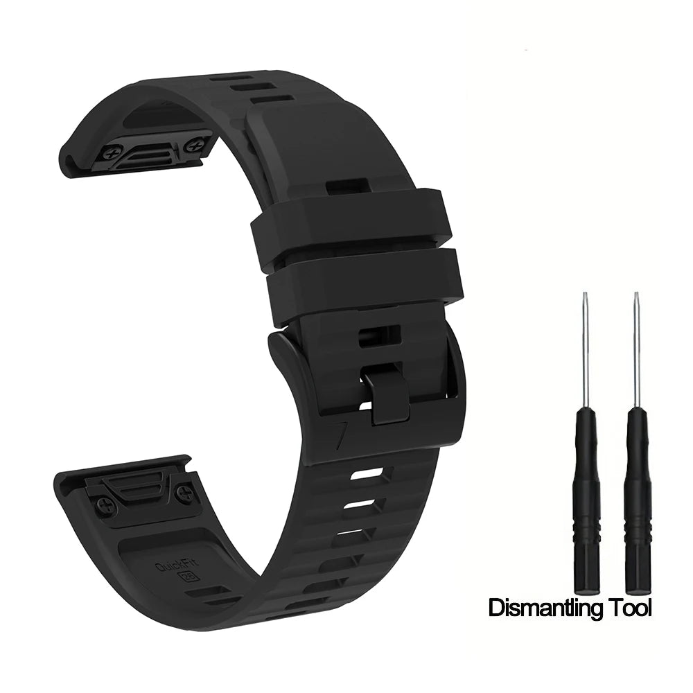 Silikon-Uhrenarmband 22-26 mm für vielseitige Smartwatch Modelle
