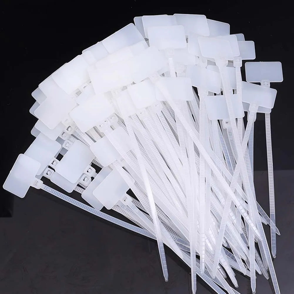 Nylon Kabelbinder Set 100/500 Stk – Selbstsichernd Marker Etikett Büro Garten