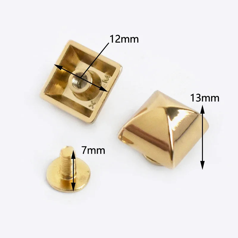 Metall Nieten Set Gold 10 20 30 Stück für Taschen DIY Lederhandwerk