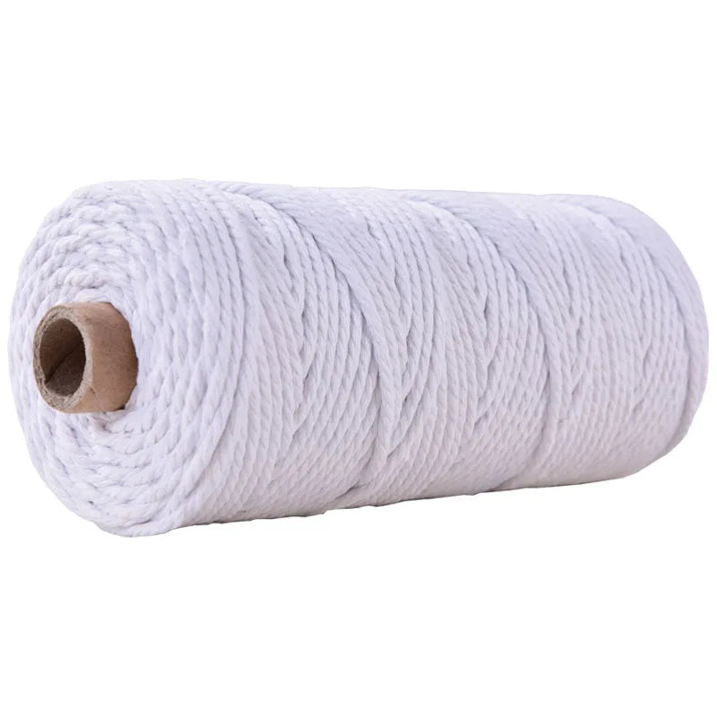 100 m Rolle bunte 3 mm Baumwollschnur für DIY und Dekoration