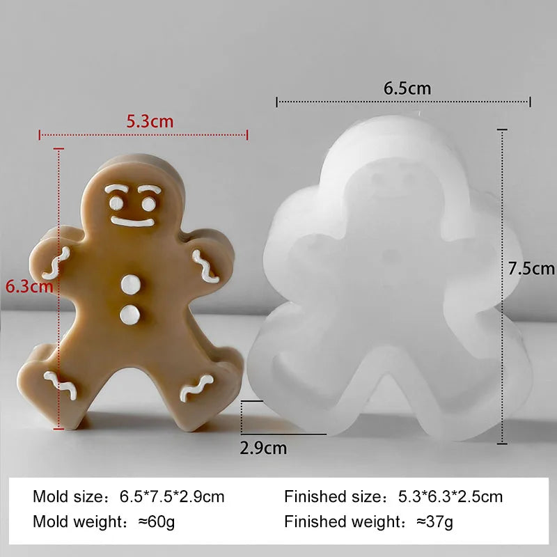 Silikonform Lebkuchenmann für DIY Kerzen Seifen und Backen