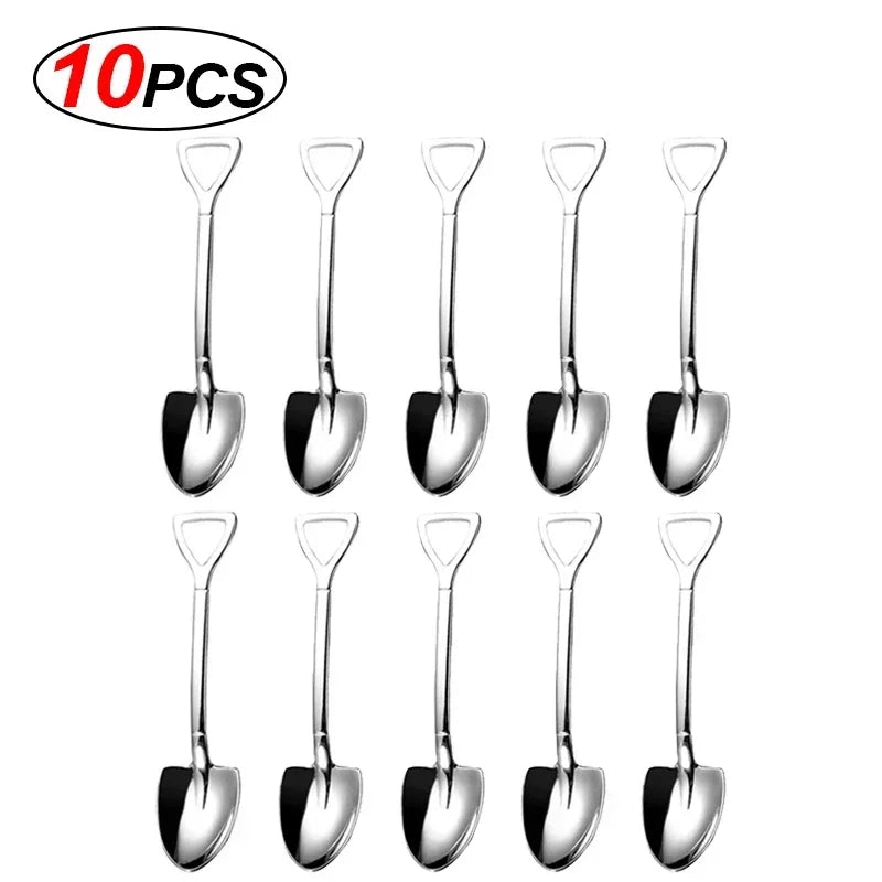 Elegante Mini-Löffel aus Edelstahl in Gold - Silber – 20er Set für Kaffee - Dessert
