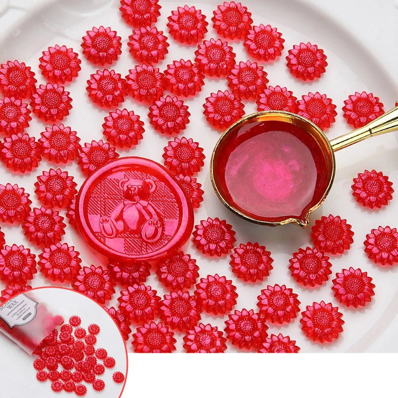 100 Glitzer Wachsperlen für stilvolle Siegel DIY Dekoration