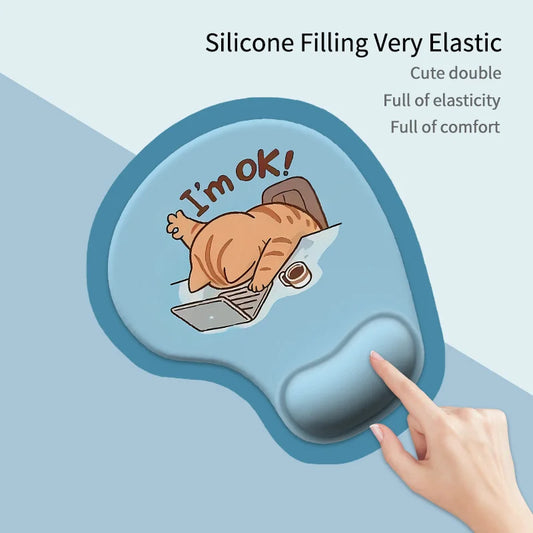 Mauspad mit Handgelenkpolster ergonomisch weiche Silikonfüllung Büro