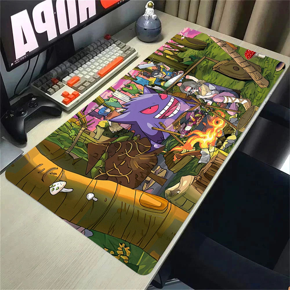 Großes Gaming Mauspad 900x400mm XXL Anti-Rutsch Anime Motiv Schreibtisch