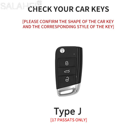 3-Tasten Wildleder Schlüsselhülle Vollschutz für VW Modelle