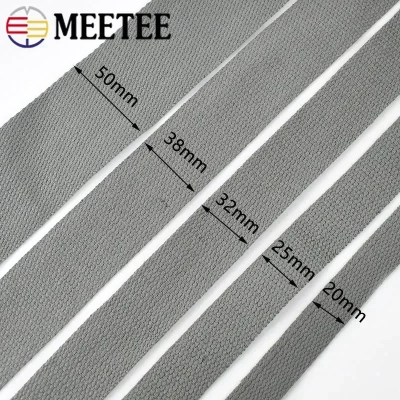 4M Polyester/Nylon Gurtband 1.3mm dick, 20-50mm breit für DIY Nähen Rucksäcke