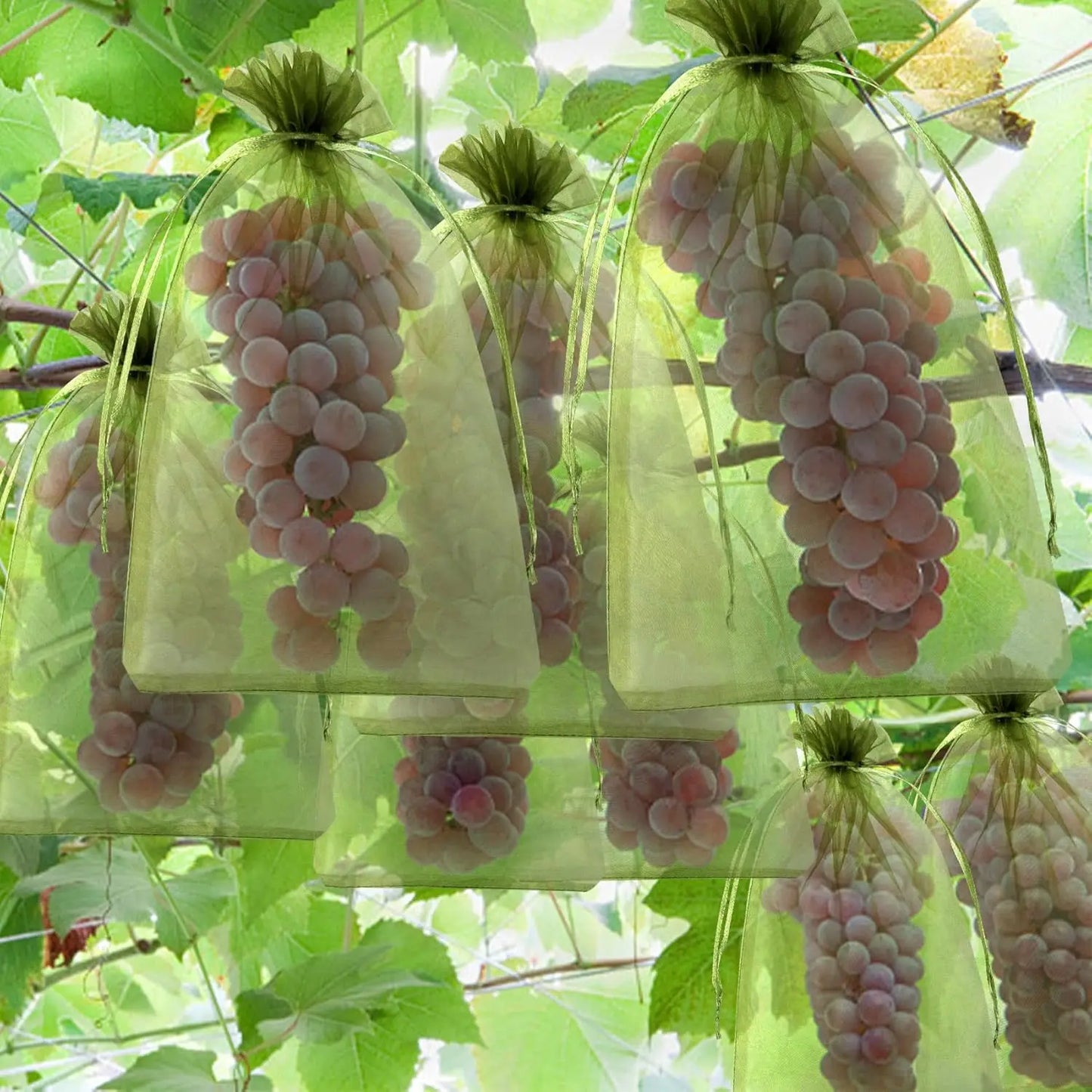 Obstschutz-Netzbeutel mit Kordelzug, wiederverwendbar, 5 bis 300 Stück