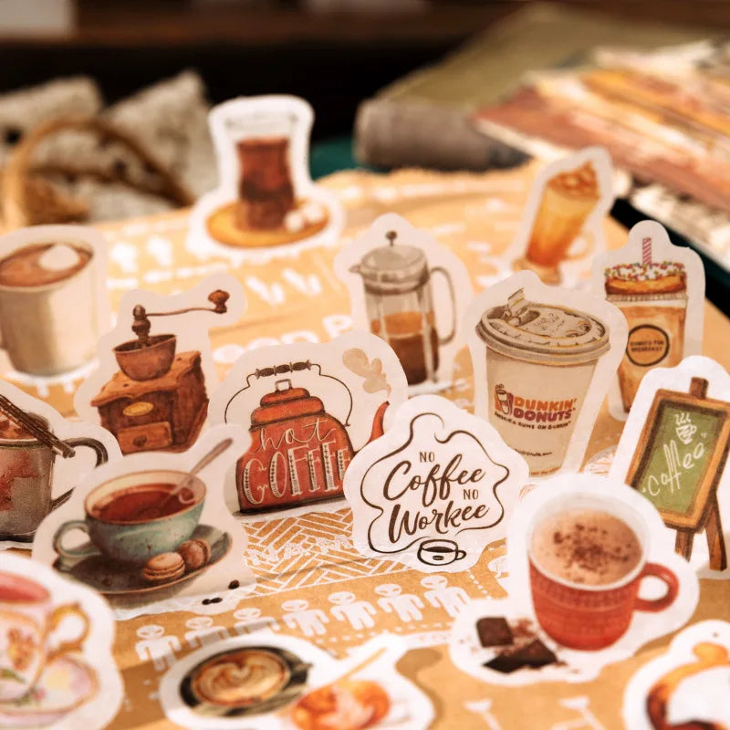 200-teiliges Vintage-Aufkleber- und Materialpapier-Set für Scrapbooking