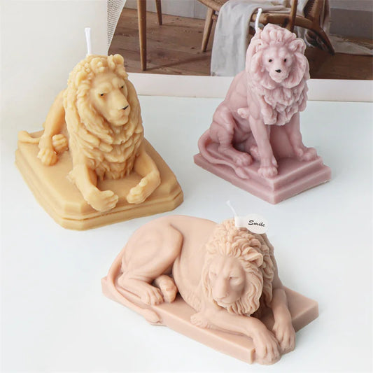 3D Löwen Statue Silikonform für DIY Kerzen Seifen Aromatherapie