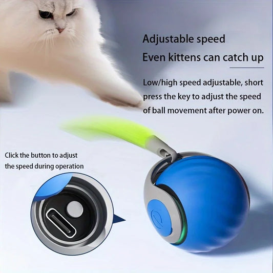 Interaktiver elektrischer Katzenspielzeugball mit USB Wiederaufladung