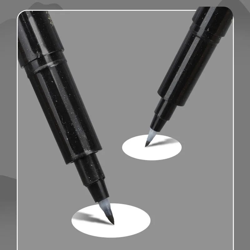 4er Set Kalligraphie-Pinselstifte mit schwarzer Tinte für feine Handschrift