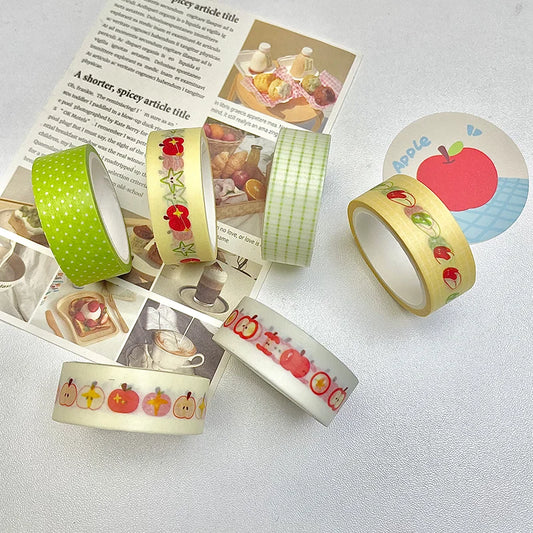 6-teiliges Obst Motiv Washi Tape Set für kreative Bastelideen